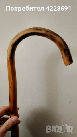 Автентичен дървен бастун-70см.