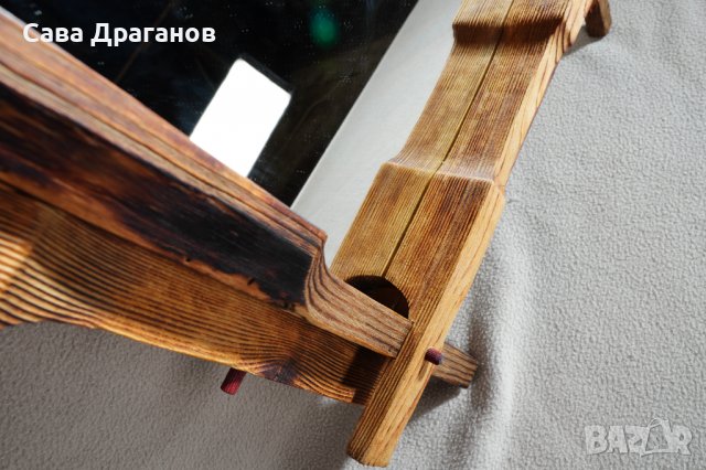 Дървена рамка с огледало, снимка 8 - Огледала - 36689967