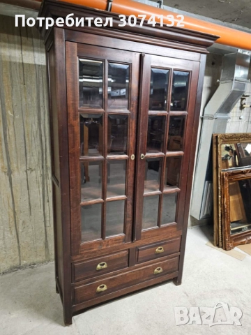 Библиотека витрина с кристални стъкла, снимка 6 - Секции и витрини - 52159449