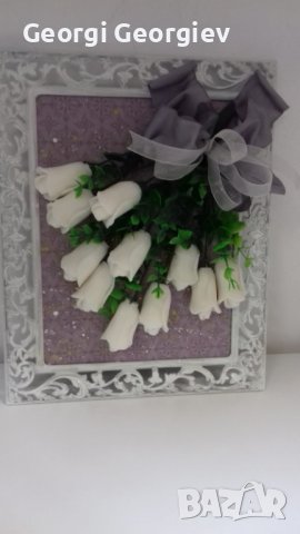 Подаръци от ароматен глицеринов сапун , снимка 16 - Изкуствени цветя - 39733731