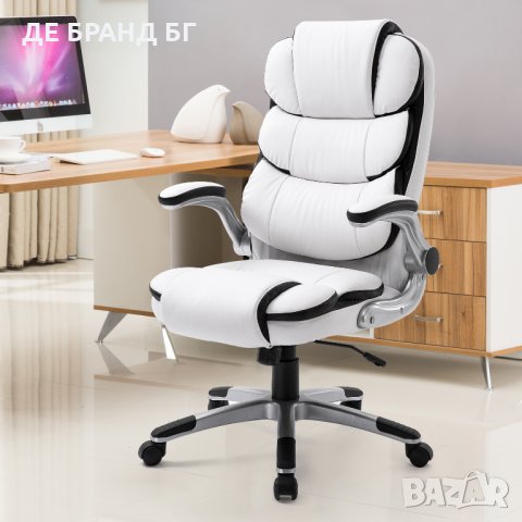 Ергономичен офис стол с мека седалка и облегалка YMS-2332-WHITE, снимка 1 - Столове - 35474639