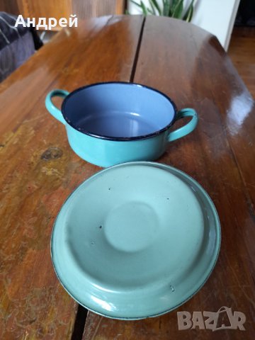 Стара Емайлирана тенджера #7, снимка 3 - Други ценни предмети - 43804642