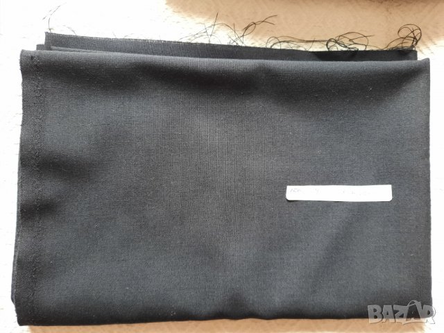 Черен фин вълнен плат 150/ 200, снимка 2 - Платове и дамаски - 34831355