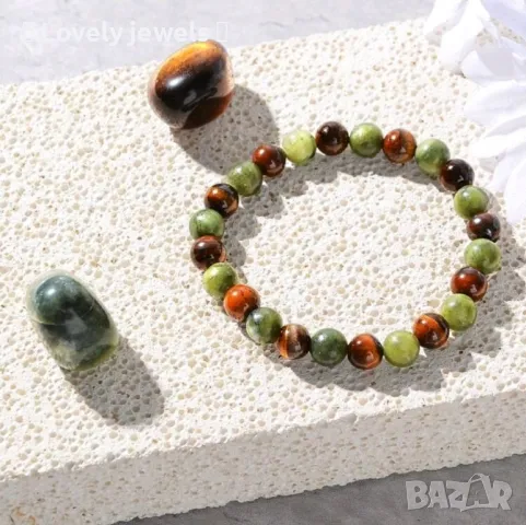 Гривна канадски нефрит за привличане на пари, снимка 3 - Гривни - 50236263