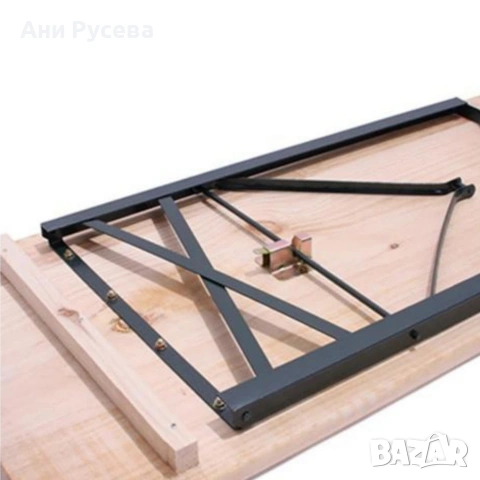 Сгъваем комплект градинска маса с 2 пейки - От чамово дърво, с отвор за чадър, снимка 8 - Градински мебели, декорация  - 53500692