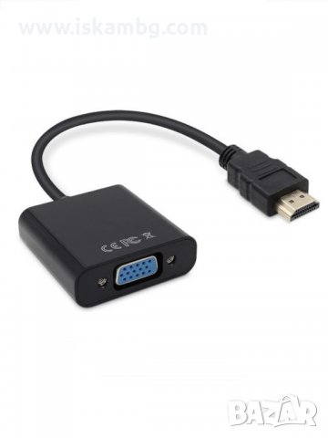Преходник HDMI към VGA 1080P преходник адаптер преобразовател - КОД 1376, снимка 7 - Кабели и адаптери - 37149098
