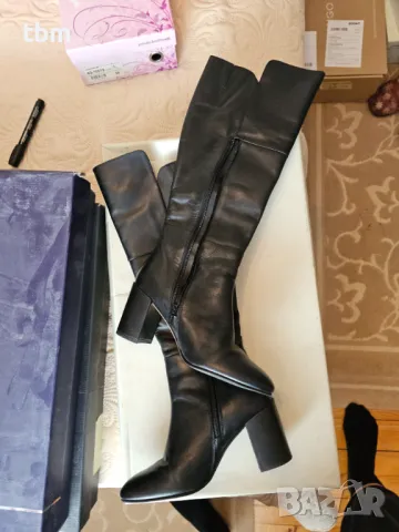 Ботуши Kiomi, естествена кожа, черен цвят, снимка 2 - Дамски ботуши - 48433057
