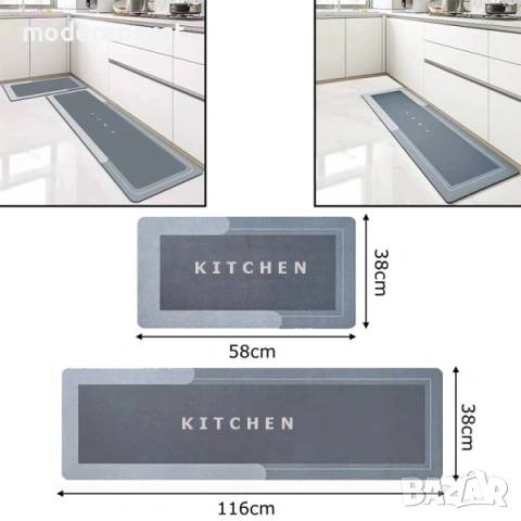 Двойна абсорбираща и противоплъзгаща постелка за кухня, снимка 2 - Кухни - 53087173