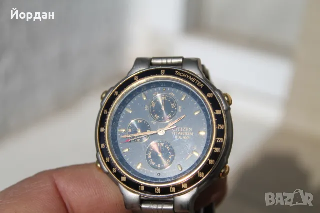 Японски часовник ''Citizen'' WR 100 Titanium хронограф, снимка 15 - Мъжки - 49131157