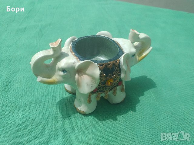 Порцеланов слон поставка,сувенир, снимка 5 - Декорация за дома - 33292776