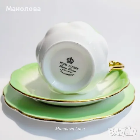 Троен комплект Royal Albert Rainbow - във форма Hampton Shape., снимка 4 - Други ценни предмети - 48074073
