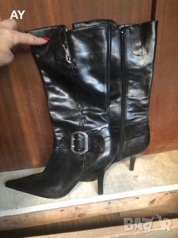 Дамски ботуши естествена кожа Nine West