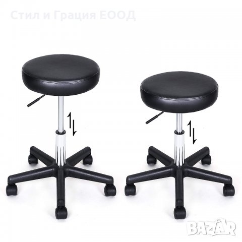 Козметичен/фризьорски стол - Табуретка Ferarra Basic - бяла 50/69 см, снимка 4 - Друго оборудване - 27671128