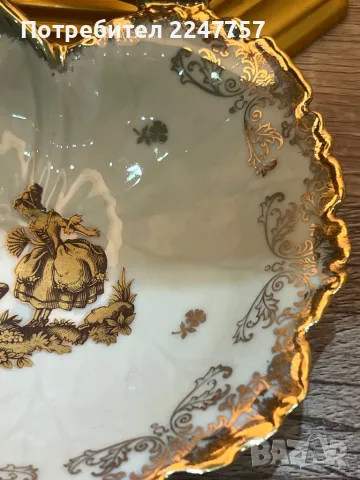 LIMOGES JS Антично малко плато, снимка 6 - Антикварни и старинни предмети - 48705929