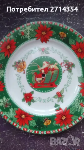 Коледен поднос на два етажа , снимка 3 - Декорация за дома - 48222981