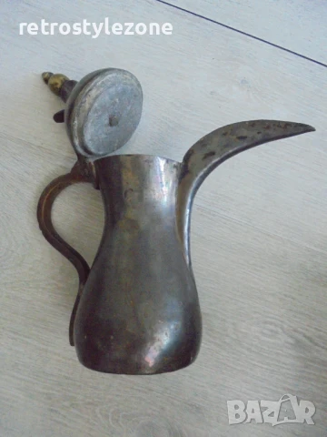 № 8205 Стар месингов съд – ориенталска кана “Далла” , снимка 4 - Антикварни и старинни предмети - 51345952