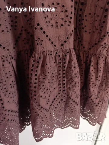 Y.A.S.  - кафява рокля  яшоли с английска дантела, снимка 7 - Рокли - 50313616