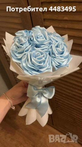 Букет от сатенени рози 