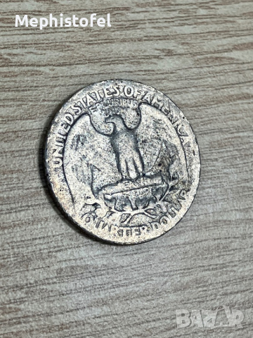1/4 долар (Quarter Dollar) 1943 г, САЩ - сребърна монета, снимка 2 - Нумизматика и бонистика - 44893528
