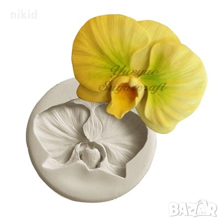 Орхидея Теменужка силиконов молд форма декор торта сладки фондан и др. украса