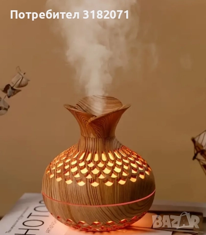 Арома дифузер с LED осветяване и 300мл обем, снимка 6 - Други - 52154499