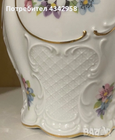 Lindner. Порцеланова ваза. 1970 г., снимка 4 - Антикварни и старинни предмети - 53261857