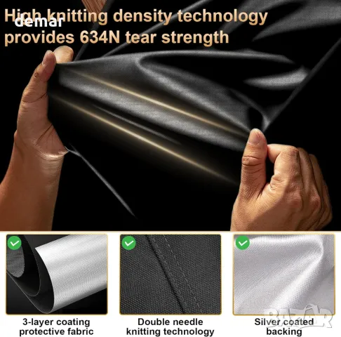 LXKCKJ Правоъгълно покривало за надземен басейн с комплект аксесоари, (черно, 366X730 см), снимка 4 - Басейни и аксесоари - 50189223