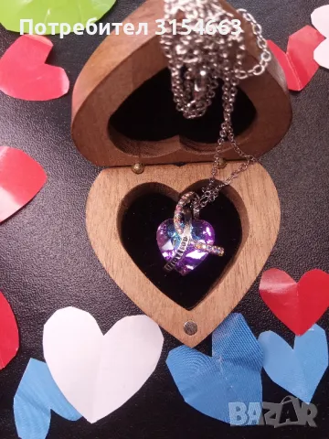 Колие в подаръчна дървена кутийка , снимка 9 - Колиета, медальони, синджири - 49657740