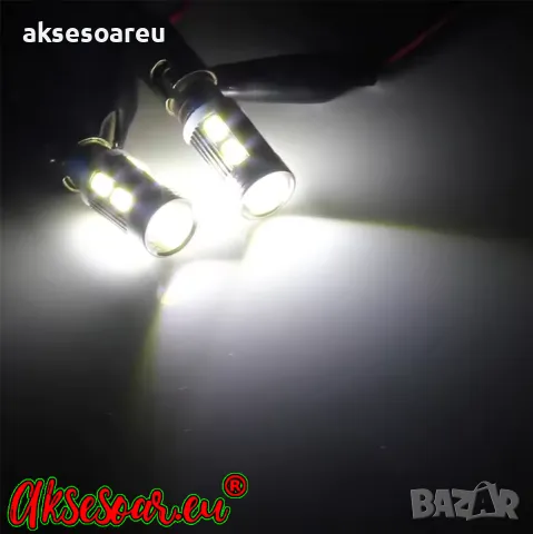 2 броя нови габарити с лупи BAX9S с 10 LED диода крушка H6W дневни светлини фарове за коли ремаркета, снимка 7 - Аксесоари и консумативи - 49961859