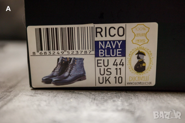 Мъжки кожени боти от естествена кожа - 44 номер (тъмно сини) Ducavelli, снимка 6 - Мъжки боти - 52902568