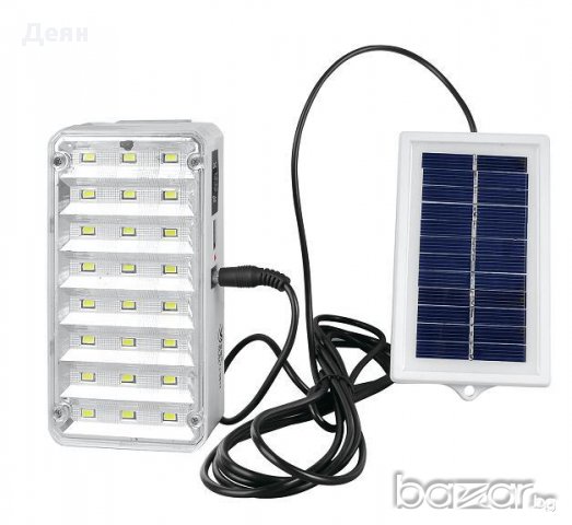Соларна LED лампа с дистанционно управление и изнесен соларен панел + авариен режим КОД 9817