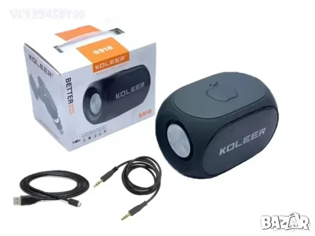 Безжична Bluetooth тонколона Koleer S918 FM/TF/USB/BT, снимка 3 - Тонколони - 50689460