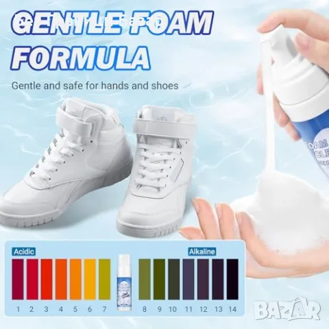 Нов Спрей за обувки 200 мл – премахва петна и мръсотия, комплект с четка, снимка 3 - Други стоки за дома - 49378038