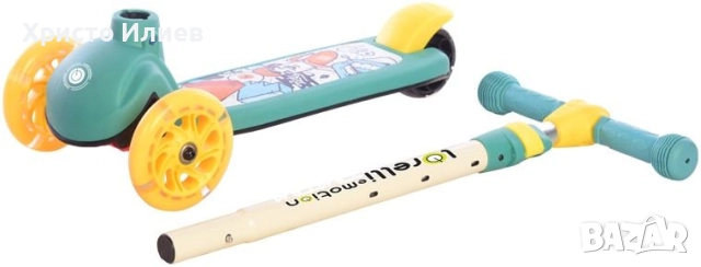 Тротинетка Lorelli - Tamtam със светещи гуми 3 цвята, снимка 6 - Детски велосипеди, триколки и коли - 52236031