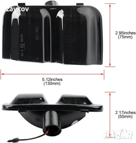  LED светлинен индикатор за странично огледало Съвместим с 2006-2023 Peugeot Boxer Fiat Ducato 250

, снимка 6 - Части - 43722630