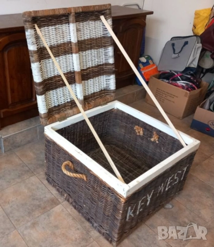 Скрин/ракла .Винтидж масивен корабен сандък/ракла -мебел, снимка 6 - Скринове - 51553102