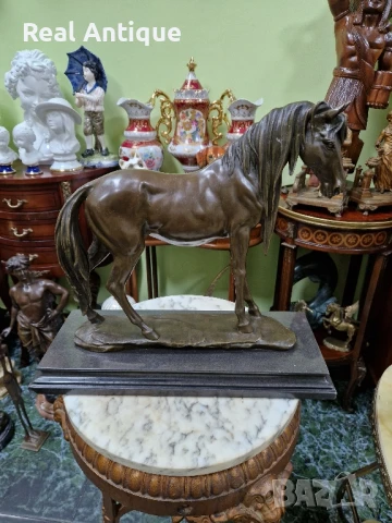 Страхотна антикварна авторска френска бронзова фигура статуетка скулптура , снимка 3 - Антикварни и старинни предмети - 50644442