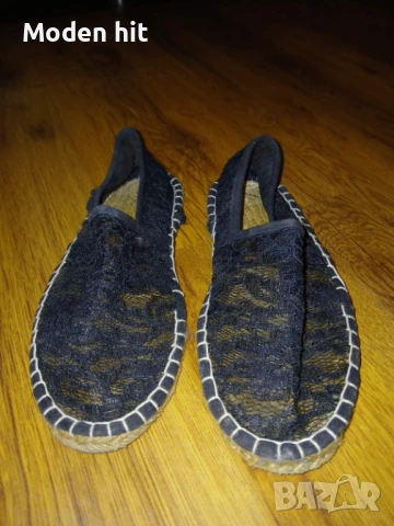 Дантелени черни еспадрили