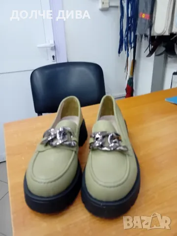 ДАМ.ОБУВКИ м 2843 естествена кожа /авокадо/, снимка 5 - Дамски ежедневни обувки - 47342970