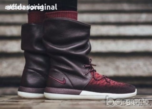 ЛИКВИДАЦИЯ! Nike Roshe 2 Flyknit SE Maroon лимитирана серия дамски ботушки КОД 313, снимка 1 - Маратонки - 21285314