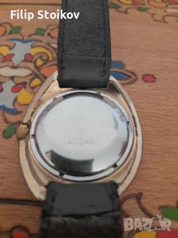 Мъжки часовник Слава позлатен AU 10 автомат, снимка 2 - Мъжки - 53393428