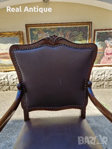 Чудесен антикварен бароков стол кресло стил Луй 15, снимка 5 - Антикварни и старинни предмети - 47332161