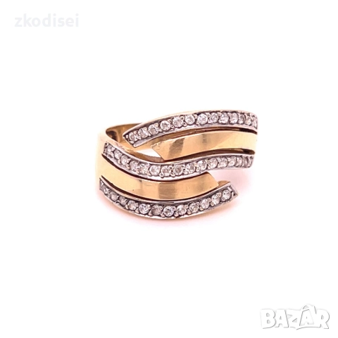 Златен дамски пръстен 4,85гр. размер:53 14кр. проба:585 модел:33754-1