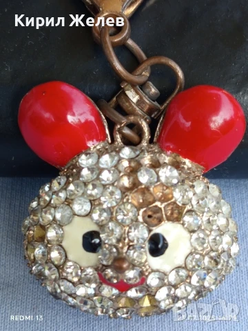 Ключодържател МИШЛЕ декориран с кристали метален много красив стилен дизайн 15401, снимка 2 - Други - 51118659