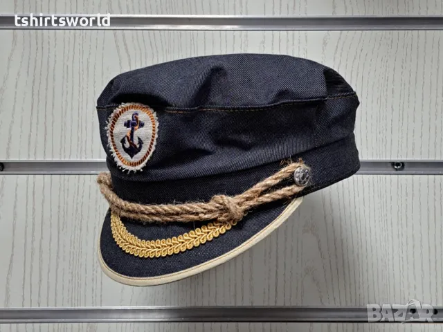 Нова детска капитанска шапка Деним, снимка 5 - Шапки, шалове и ръкавици - 47686385