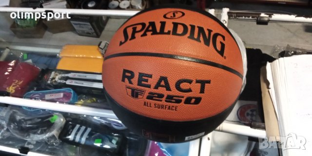 топка за баскетбол кожа нова Spalding tf 250 react размер 7, снимка 3 - Баскетбол - 40190475