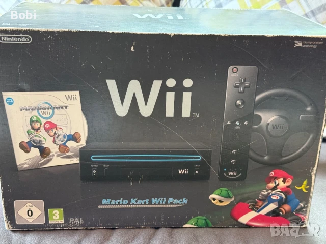 Nintendo Wii RVL-101 (Family Edition) (Black) – пълен комплект + Zelda (2 игри) и Super Paper Mario, снимка 13 - Nintendo конзоли - 50712651