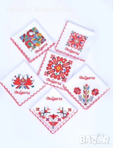 Бродирани кърпички с традиционни български шевици , снимка 3 - Декорация за дома - 51271184