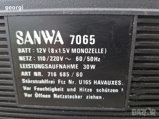 радиокасетофон Sanwa 7065, снимка 12 - Радиокасетофони, транзистори - 50234673