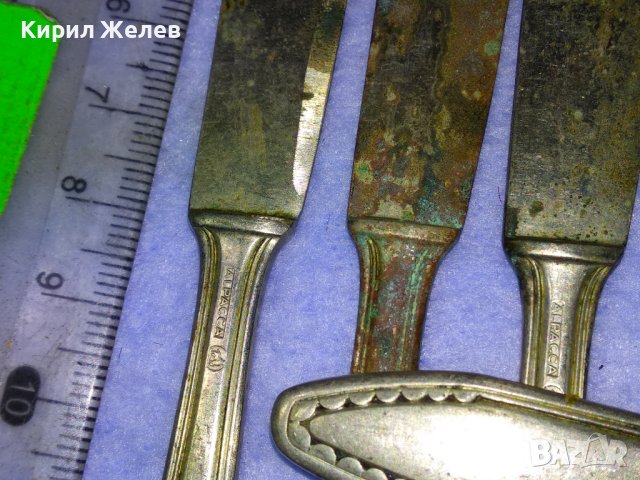 ALPACCA СРЕБЪРНА СПЛАВ Комплект 6 КОЛЕКЦИОНЕРСКИ СТАРИННИ НОЖЧЕТА КУХНЕСКИ от АЛПАКА ГЕРМАНИЯ 42205, снимка 13 - Колекции - 43804216